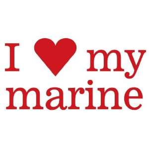 Love ( heart ) My Marine   Decal / Sticker  Sports 