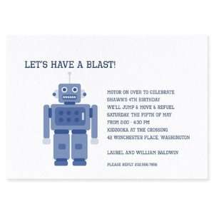  Robot Birthday Invitation