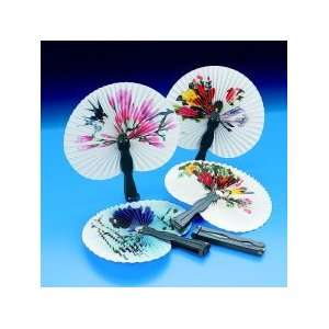  12 Mini Oriental Folding Fans Toys & Games
