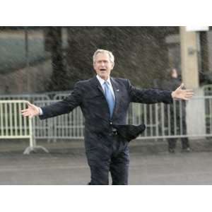  President Bush Departs in the Rain at Boeing Field in 