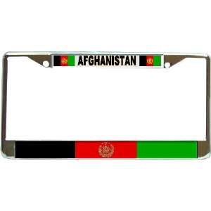  Afghanistan Afghani Flag Chrome License Plate Frame 