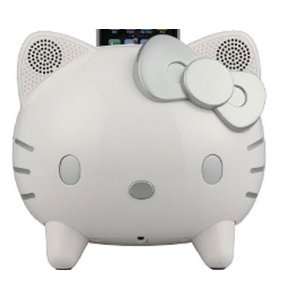  Hello kitty Ipod Iphone Speaker Dock   WHITE & SILVER 