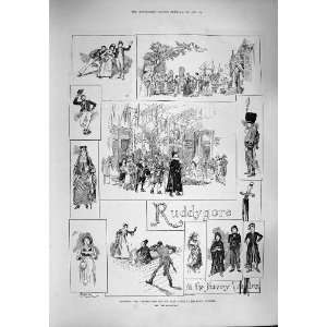    1887 RUDDYGORE COMIC OPERA SAVOY THEATRE ACTORS