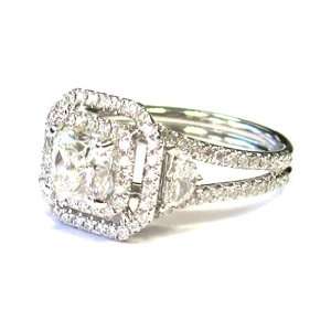  1.91ct Cushion Cut Diamond Engagement Ring 18K Gold GIA (9 