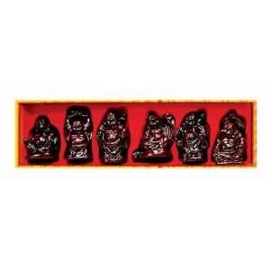  Fabulous Hong Tze Collection set of Six Red Buddha 