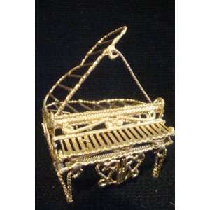  Gold Wire Grand Piano Collectible Baby Grand Piano 