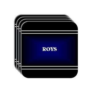 Personal Name Gift   ROYS Set of 4 Mini Mousepad Coasters (black 