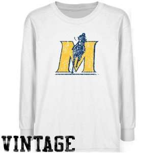 Murray State Racers Youth White Distressed Logo Vintage Long Sleeve T 