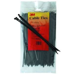 3M 06200 Weather Resistant Miniature Cable Tie, 4 Inch, Black, 100 