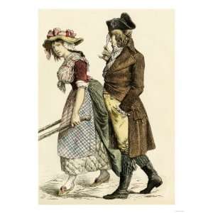  Typical Residents of Paris, 1796 Premium Poster Print 