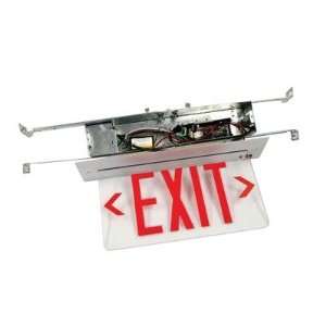  Recessed Edge Lit Single Face LED Exit Sign for Hard Lid 