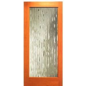 FG 3 30x80 1 Lite French Door with Contemporary Waterfall Pattern 