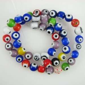  8mm millefiori lampwork glass round beads multicolor S1 