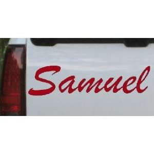  Red 8in X 1.9in    Samuel Car Window Wall Laptop Decal 