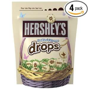 Hersheys Easter Cookies n Creme Drops, 7 Ounce Pouches (Pack of 4 