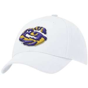  Nike LSU Tigers White Swoosh Flex Fit Hat Sports 