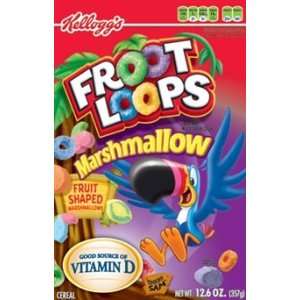 Kelloggs Froot Loops Cereal, Marshmallow, 12.6 oz (Pack of 4)  