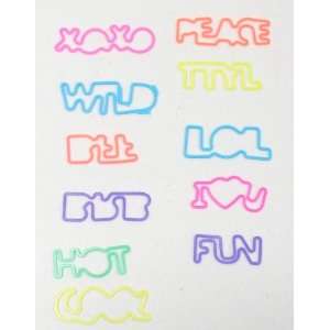  Phrases Rubba Rubber Silly Bandz Band Wristband 