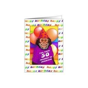  50 Years Old Birthday Cards Humorous Monkey Card Toys 