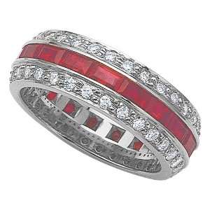  3.80 cttw Karina B(tm) Ruby Eternity Band in 18 kt White 