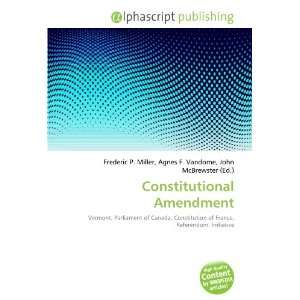  Constitutional Amendment (9786132734389) Books