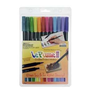  Uchida 1122 12E Le Plume II Double Ended Markers with 