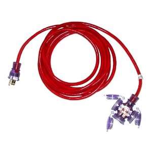  50 12 Gauge 3 Way Extension Cord with Lighted Connector 