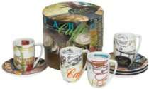 Coffee Mugs & Cups   Rosanna Caffe Italia Set of 4 Espresso Cups and 