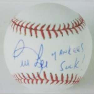  Bill Lee Signed Ball   with   Inscription   Autographed 