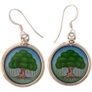  Banyan Tree Earrings   Sterling Silver 