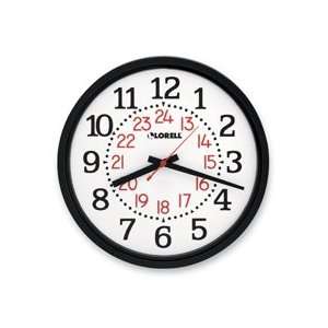  LLR60993 Lorell Military Wall Clock,14 3/4,12/24 Hour,WE 