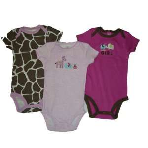  Carters Animal  Themed Girls Bodysuits, Set of 3   Size 