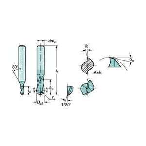 End Mill,gc1630,pvd,0.157 In Dia,2.126 L   SANDVIK COROMANT  