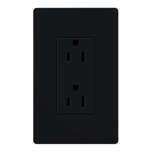  Lutron SCR 15H MN SC 15 Amp Receptacle Mn Clm Midnight 