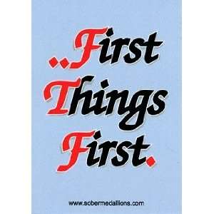 10 First Things First   AA Recovery Magnets   2 X 3 Traditional 