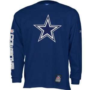   Authentic Navy NFL Right Wing Long Sleeve T Shirt