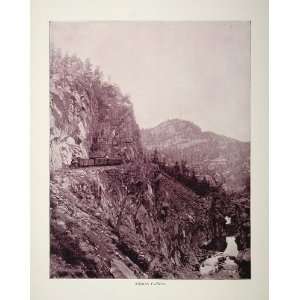  1893 Duotone Print Animas Canyon Train Colorado Buel 