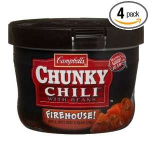 Campbells Chunky Microwavable Chili Firehouse Beef, 15.2500 Ounces 