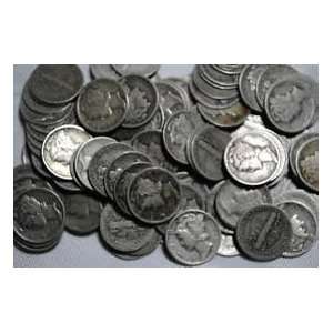 Fifty Scarce Circulated Silver Mercury Dimes    1916 1945    Over 3.5 