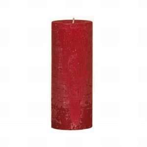  2 Distressed 40 Hour Pillar Candle Apple Spice Red