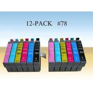  12 Packs US Patented EPSON 78 Compatible Ink Cartridges 