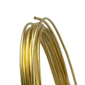  26 Gauge Round Yellow Brass Craft Wire   90 Ft Arts 