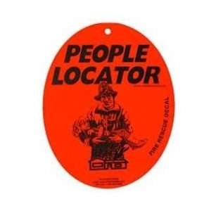  People Locator Fire Rescue Decal with Suction Cup 