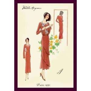  Vintage Art Dainty Fashions in Red   13323 6