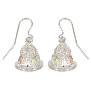  Sterling Silver Tricolor Bell Earrings Jewelry