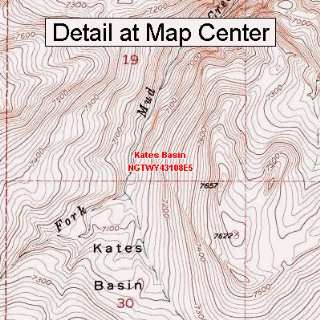  USGS Topographic Quadrangle Map   Kates Basin, Wyoming 