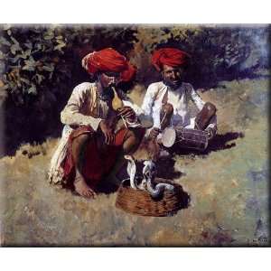  The Snake Charmers, Bombay 30x25 Streched Canvas Art by 