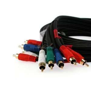  25ft 5 RCA Male to 5 RCA Male Component Video + Audio 