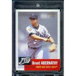 2002 Topps Heritage # 164 Brent Abernathy Tampa Bay Devil Rays 