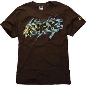  Fox Racing Hysteria T Shirt   Small/Dark Brown Automotive